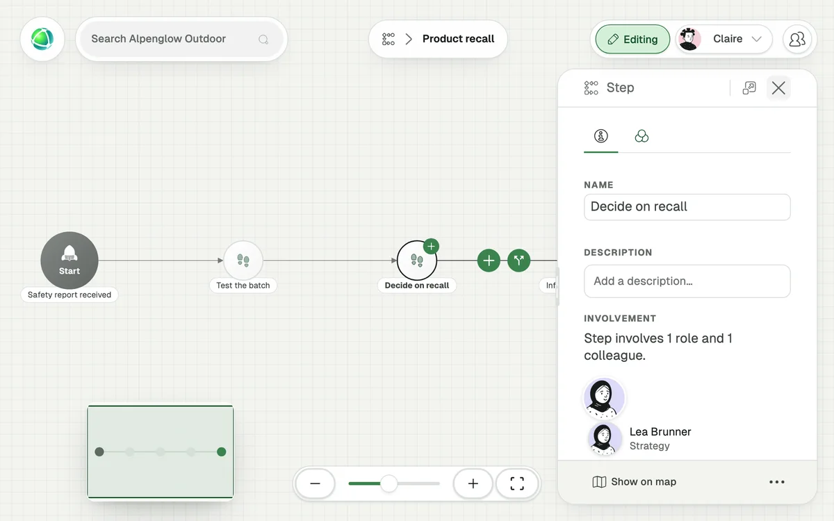 Peerdom-app Stromen: een productterugroeping in stappen, met de rol die over de terugroeping beslist