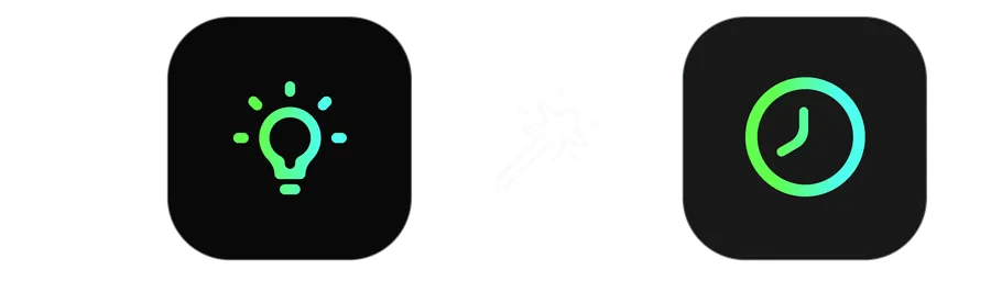 Illustration of the Insights and Journal App icons making magic