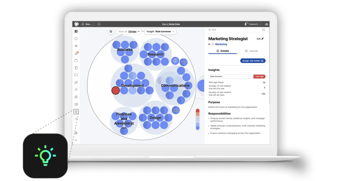 Screenshot of the Insights App in action