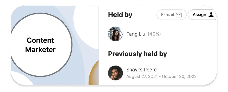 Screenshot that shows how someone can discover who held a role in the past