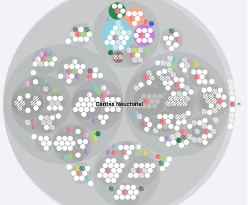 Caritas Neuchâtel organization map