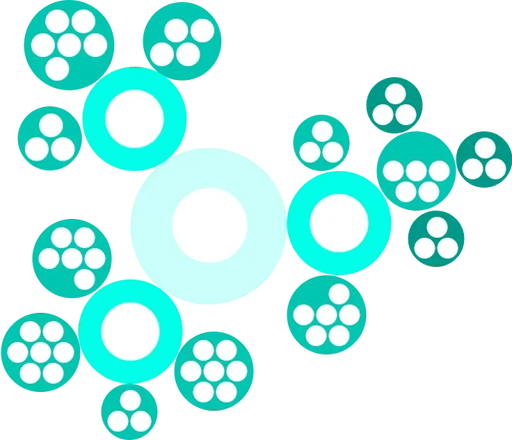 Illustration von zwei Organisationen, die ihre Expertise integrieren