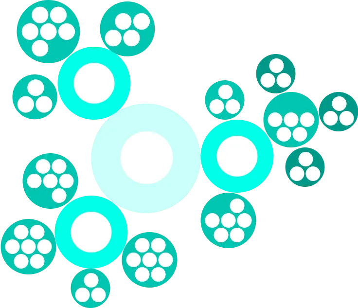 Illustration of two organizations integrating their expertise